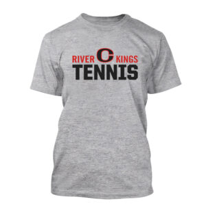 River King Tennis Unisex Basic Short Sleeve Tee-Grey