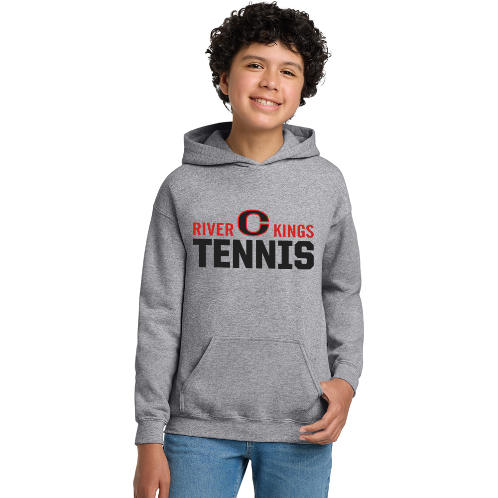 River King Tennis Youth Basic Hooded Sweatshirt-Grey
