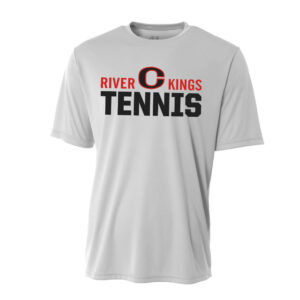 River King Tennis Adult Cooling Performance Tshirt-Silver