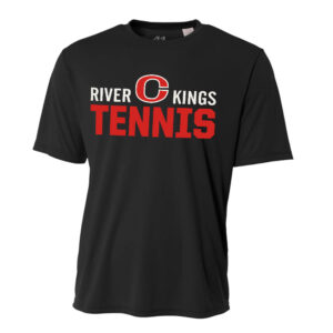 River King Tennis Adult Cooling Performance Tshirt-Black