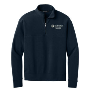 RV Athletic Trainer Mercer and Mettle Linear Texture 1/4-Zip-Night Navy