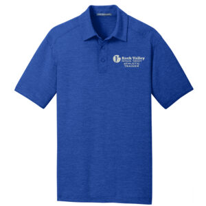 RV Athletic Trainer Port Authority Men Digi Heather Performance Polo-True Royal