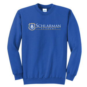 Schlarman Academy Unisex Fleece Crewenck Sweatshirt-Royal