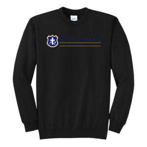 Schlarman Academy Unisex Fleece Crewenck Sweatshirt-Black
