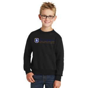 Schlarman Academy Youth Fleece Crewneck Sweatshirt-Black