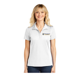 Schlarman Academy Sport-Tek LADIES Micropique Sport-Wick Polo-White