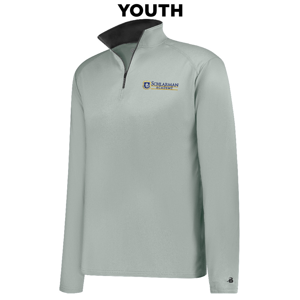Schlarman Academy B-Core 1/4 Zip YOUTH-Silver