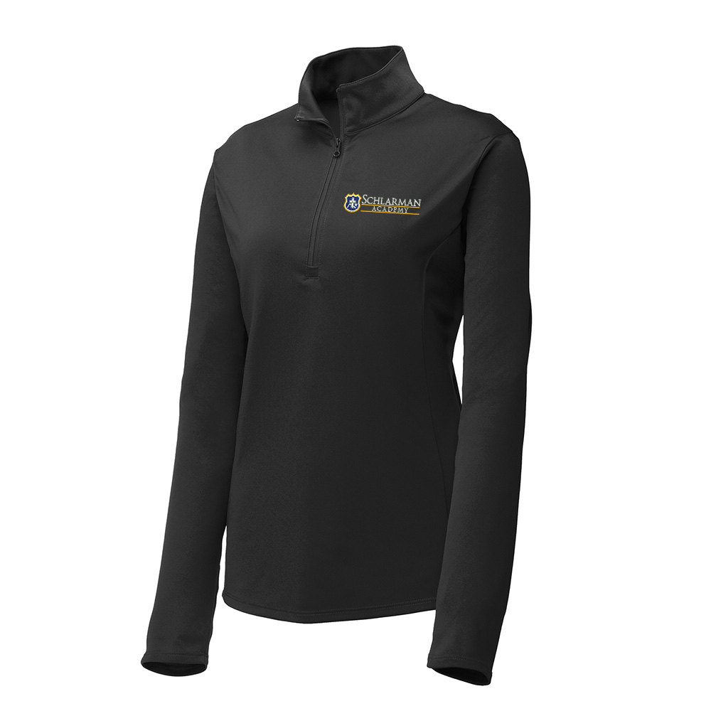 Schlarman Academy Sport-Tek Ladies PosiCharge Competitor 1/4 Zip Pullover-Black