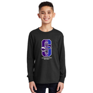 Schlarman Coments Youth Cotton Long Sleeve Tee-Black