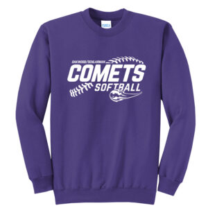 Schlarman Coments Unisex Core Fleece Crewneck Sweatshirt-Purple
