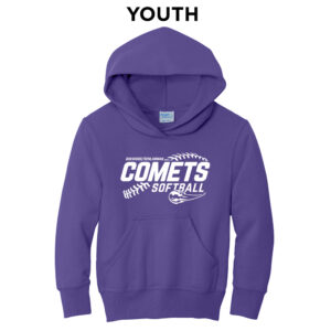 Schlarman Coments Youth Fleece Hooded Sweatshirt-Purple