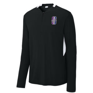 Schlarman Coments Sport-Tek Men Club 1/4-Zip Pullover-Black/White