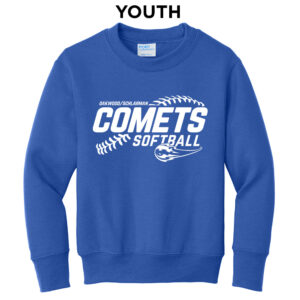 Schlarman Coments Youth Fleece Crewneck Sweatshirt-Royal