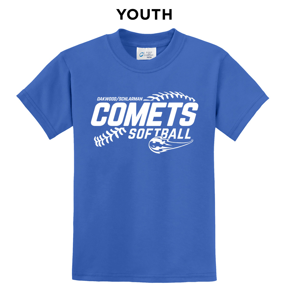 Schlarman Coments Youth Short Sleeve Tee-Royal