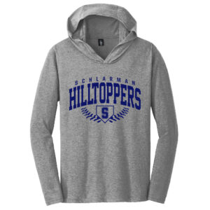 Hilltoppers BB District Made Mens Perfect Tri Long Sleeve Hoodie-Grey Frost