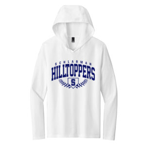Hilltoppers BB District Made Mens Perfect Tri Long Sleeve Hoodie-White