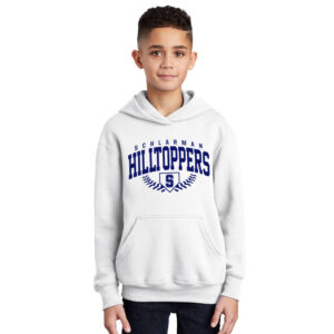 Hilltoppers BB Youth Fleece Hooded Sweatshirt-White