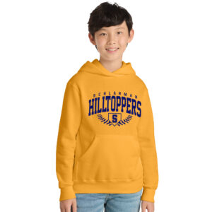 Hilltoppers BB Youth Fleece Hooded Sweatshirt-Gold