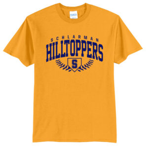 Hilltoppers BB Unisex Short Sleeve Tee-Gold