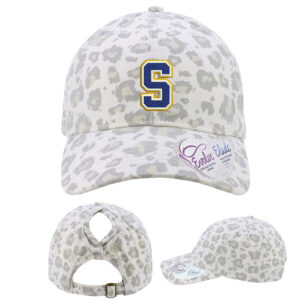 Hilltoppers BB Infinity Her Women’s Garment-Washed Fashion Print Cap – HATTIE-Snow Leopard