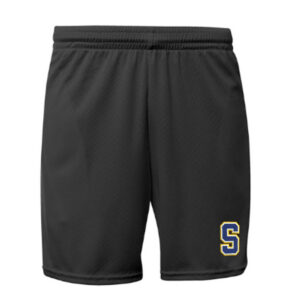 Hilltoppers BB A4 7″ Flatback Mesh shorts  with side pockets Adult-Black