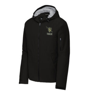 Streamwood Track Field Sport-Tek Men Waterproof Insulated full zip hooded Jacket-Black