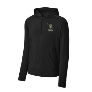 Streamwood Track Field Sport-Tek Men Sport-Wick Stretch 1/2-Zip Hoodie-Black