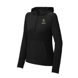 Streamwood Track Field Sport-Tek Ladies Sport-Wick Stretch 1/2-Zip Hoodie-Black