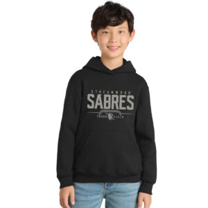 Streamwood Track Field Youth Basic Hooded Sweatshirt-Black