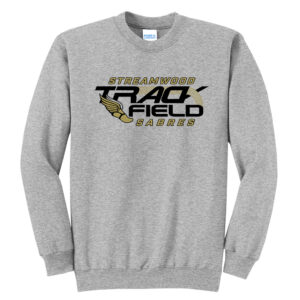 Streamwood Track Field Unisex Fleece Crewneck Sweatshirt-Athletic Heather