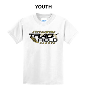 Streamwood Track Field Youth Short Sleeve Tee-White