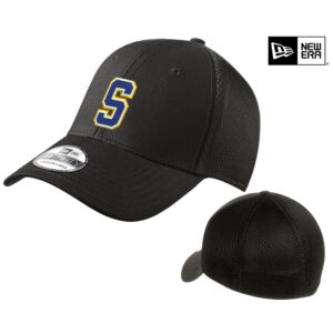 Schlarman New Era 39Thirty Stretch Mesh Cap-Black/Black