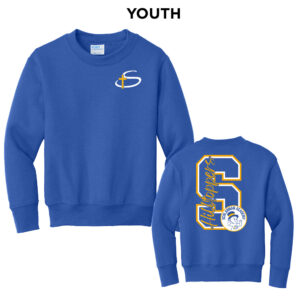 Schlarman Youth Fleece Crewneck Sweatshirt-Royal