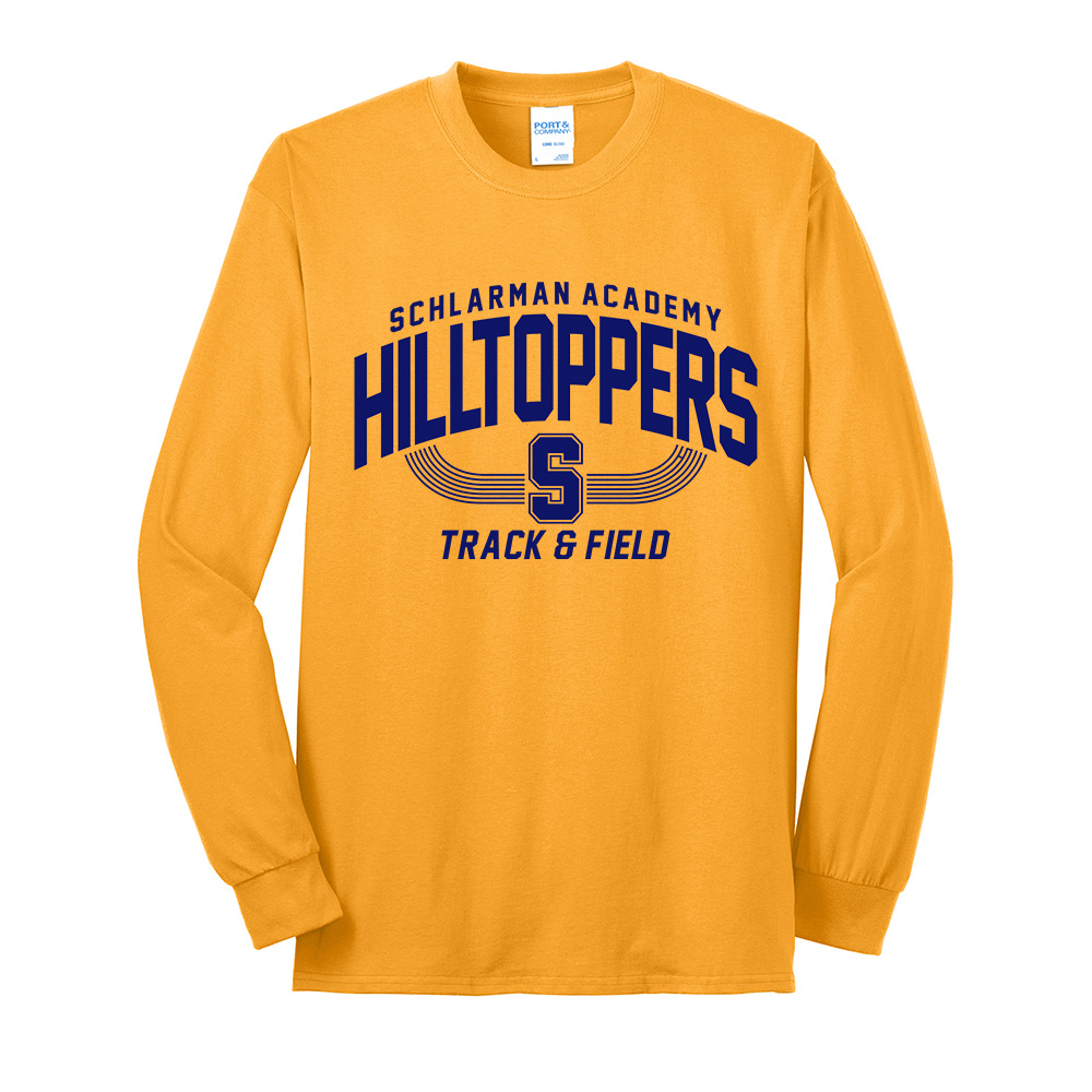 Schlarman Unisex Cotton Long Sleeve Tee-Gold