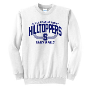 Schlarman Unisex Fleece Crewneck Sweatshirt-White