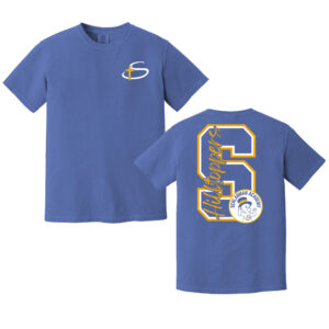 Schlarman Unisex Comfort Colors Pigment Dyed Short Sleeve Shirt-Flo Blue