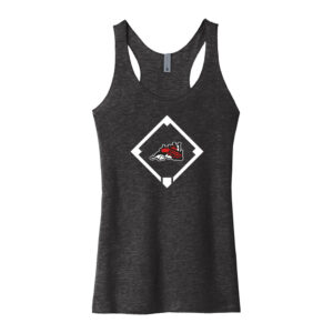 Steamer Baseball Next Level Women’s Triblend Racerback Tank-Vintage Black
