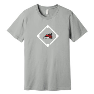 Steamer Baseball Bella Canvas Short Sleeve combed and ring spun cotton T-Shirt-Silver