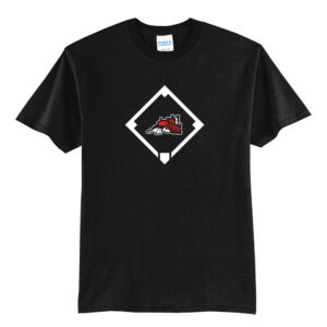 Steamer Baseball Unisex Short Sleeve Tee-Black