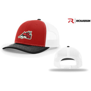 Steamer Baseball Richardson Pro Crown Mesh Back Adjustable back cap Tri Color-Red/White/Black