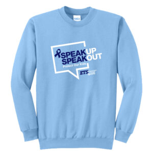 ETS Unisex Core Fleece Crewneck Sweatshirt-Light Blue