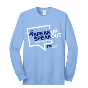 ETS Unisex Cotton Long Sleeve Tee-Light blue