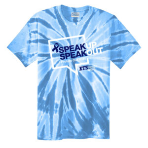 ETS Unisex Cotton Short Sleeve Tie Dye Tee-Light blue