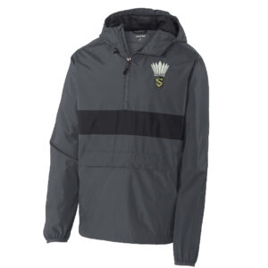 Streamwood Badminton Sport-Tek Zipped Pocket Anorak Men-Graphite/Black