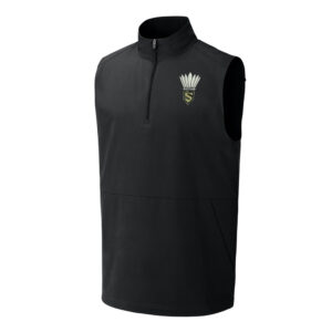 Streamwood Badminton Sport-Tek Repeat 1/2-Zip Vest Men-Black