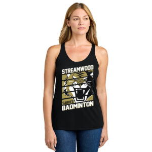 Streamwood Badminton Next Level Women’s Triblend Racerback Tank-Black