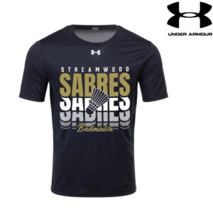 Streamwood Badminton Under Armour short sleeve Men’s Team Tech Tee-Black