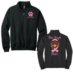 Team Behr Jerzees NuBlend 1/4 Zip Cadet Collar Sweatshirt Unisex-Black