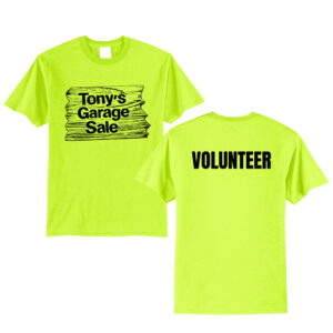Tonys Garage Sale Unisex Short Sleeve Tee-Safety Green