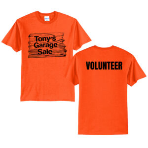 Tonys Garage Sale Unisex Short Sleeve Tee-Safety Orange